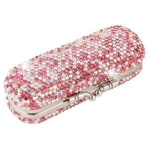 NWT Sparkling Bling Swarovski Crystal Rhinestone Lipstick Case + FREE Gi…